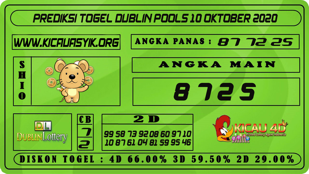 PREDIKSI TOGEL DUBLIN 10 OKTOBER 2020