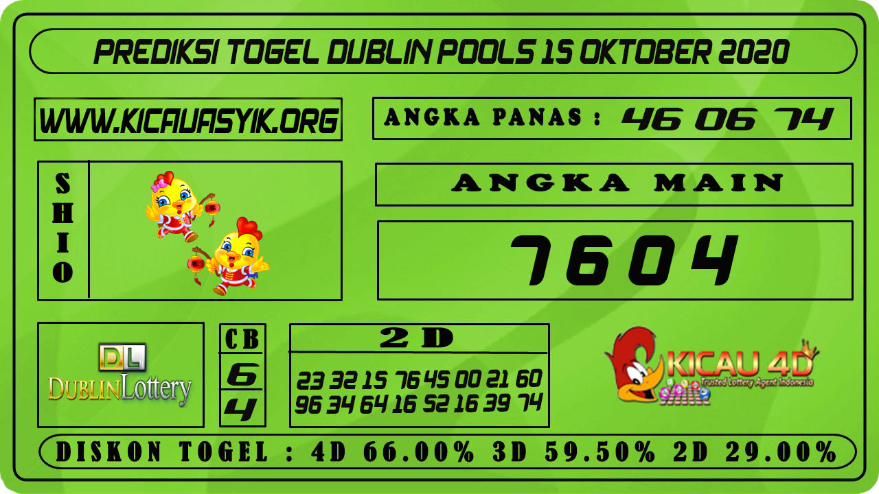 PREDIKSI TOGEL DUBLIN POOLS 15 OKTOBER 2020