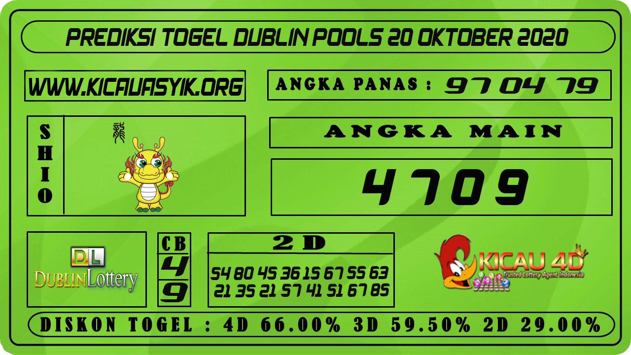 PREDIKSI TOGEL DUBLIN POOLS 20 OKTOBER 2020