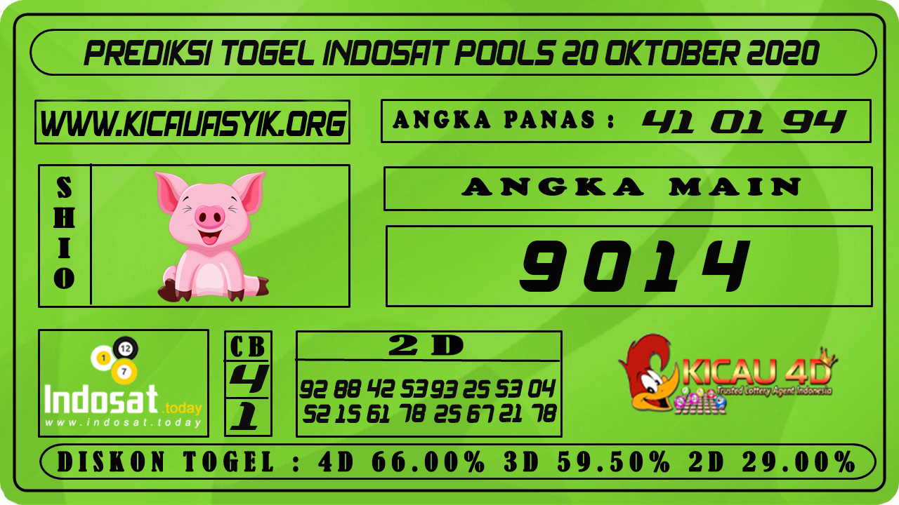 PREDIKSI TOGEL INDOSAT 20 OKTOBER 2020