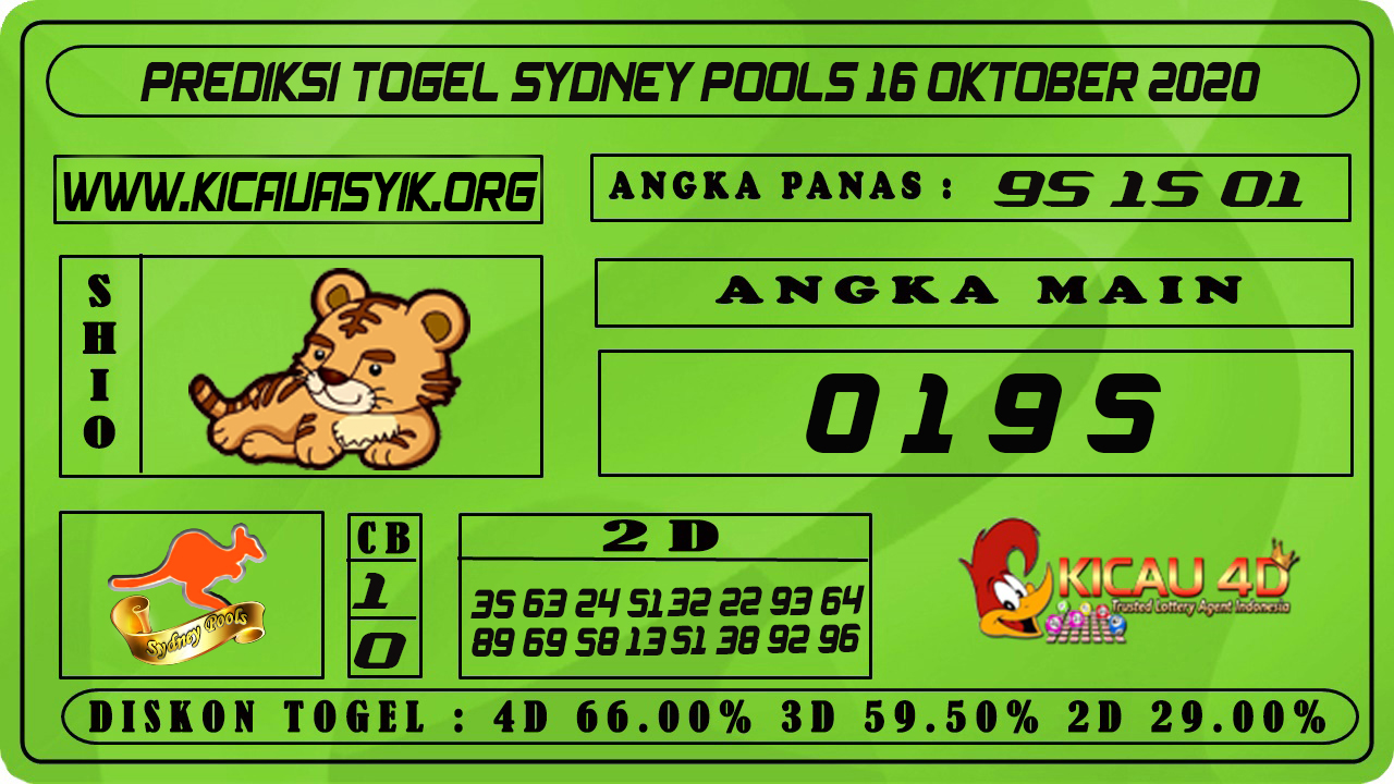 PREDIKSI TOGEL SYDNEY 16 OKTOBER 2020