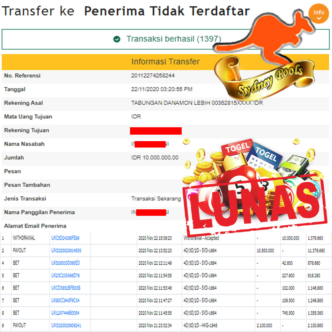 BUKTI JACKPOT KEMENANGAN MEMBER 10 JUTA KICAU4D