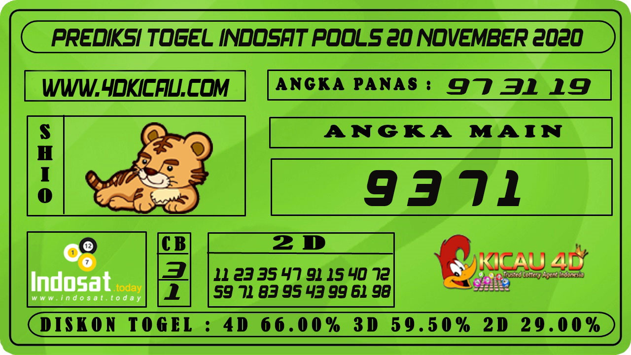 PREDIKSI TOGEL INDOSAT POOLS 20 NOVEMBER 2020