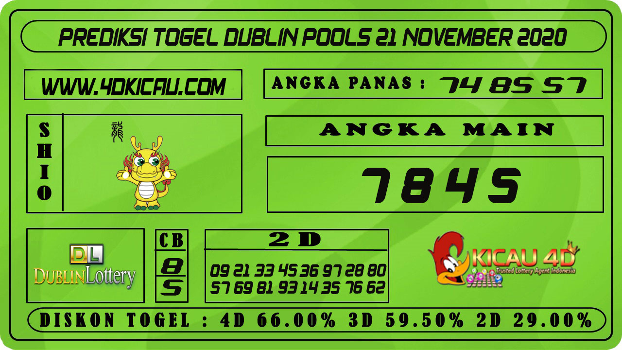 PREDIKSI TOGEL DUBLIN POOLS 21 NOVEMBER 2020