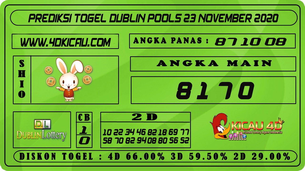 PREDIKSI TOGEL DUBLIN POOLS 23 NOVEMBER 2020