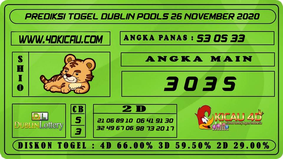 PREDIKSI TOGEL DUBLIN POOLS 26 NOVEMBER 2020