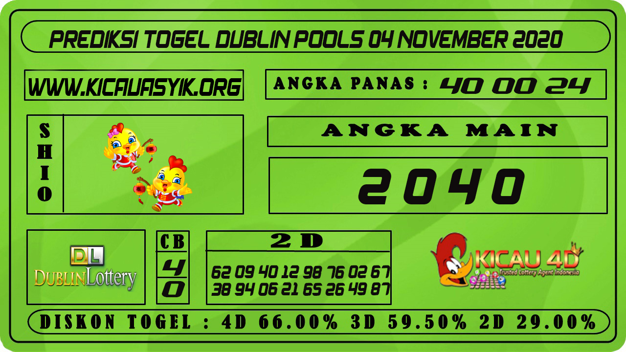 PREDIKSI TOGEL DUBLIN POOLS 04 NOVEMBER 2020