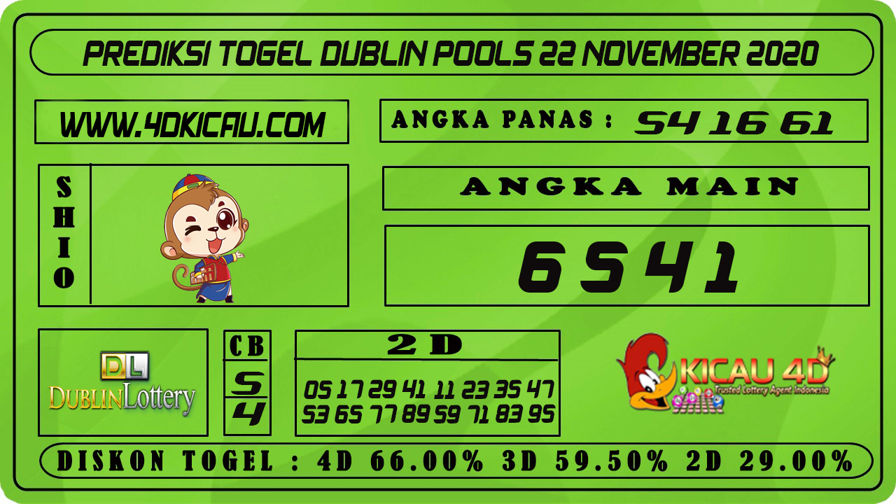 PREDIKSI TOGEL DUBLIN POOLS 22 NOVEMBER 2020