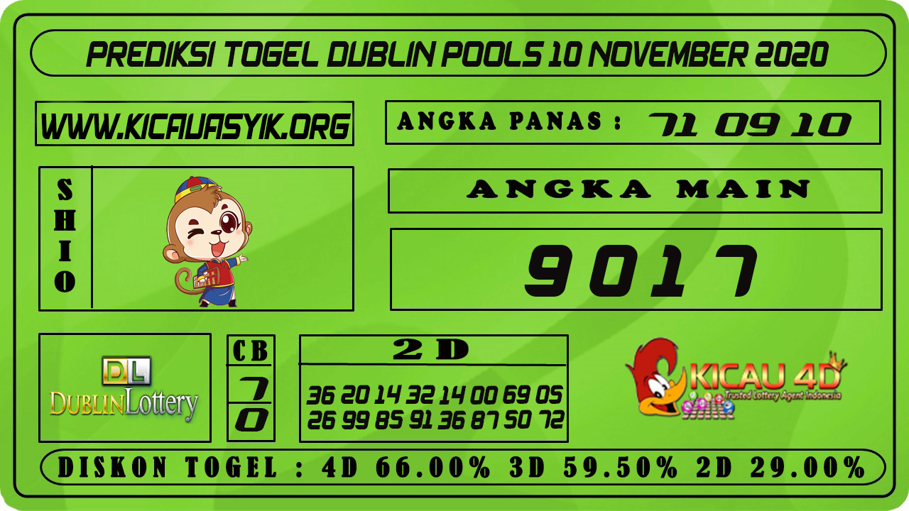 PREDIKSI TOGEL DUBLIN POOLS 10 NOVEMBER 2020