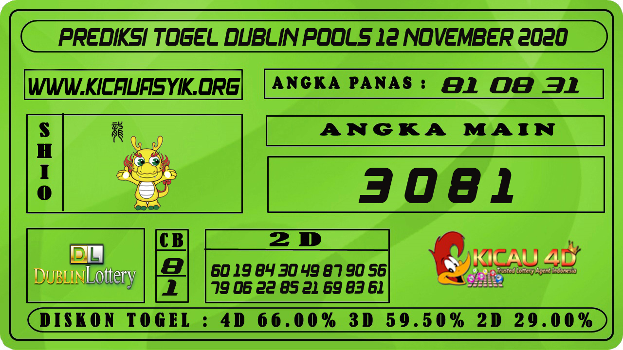 PREDIKSI TOGEL DUBLIN POOLS 12 NOVEMBER 2020