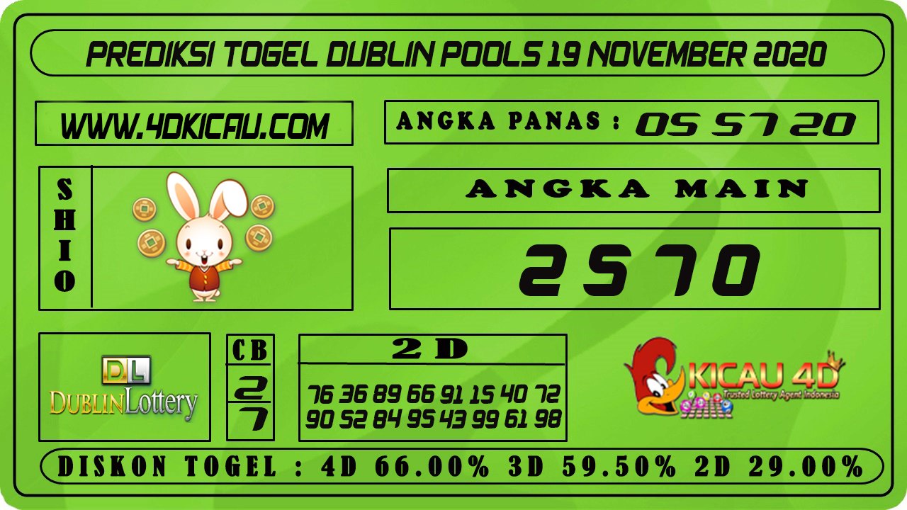 PREDIKSI TOGEL DUBLIN POOLS 19 NOVEMBER 2020