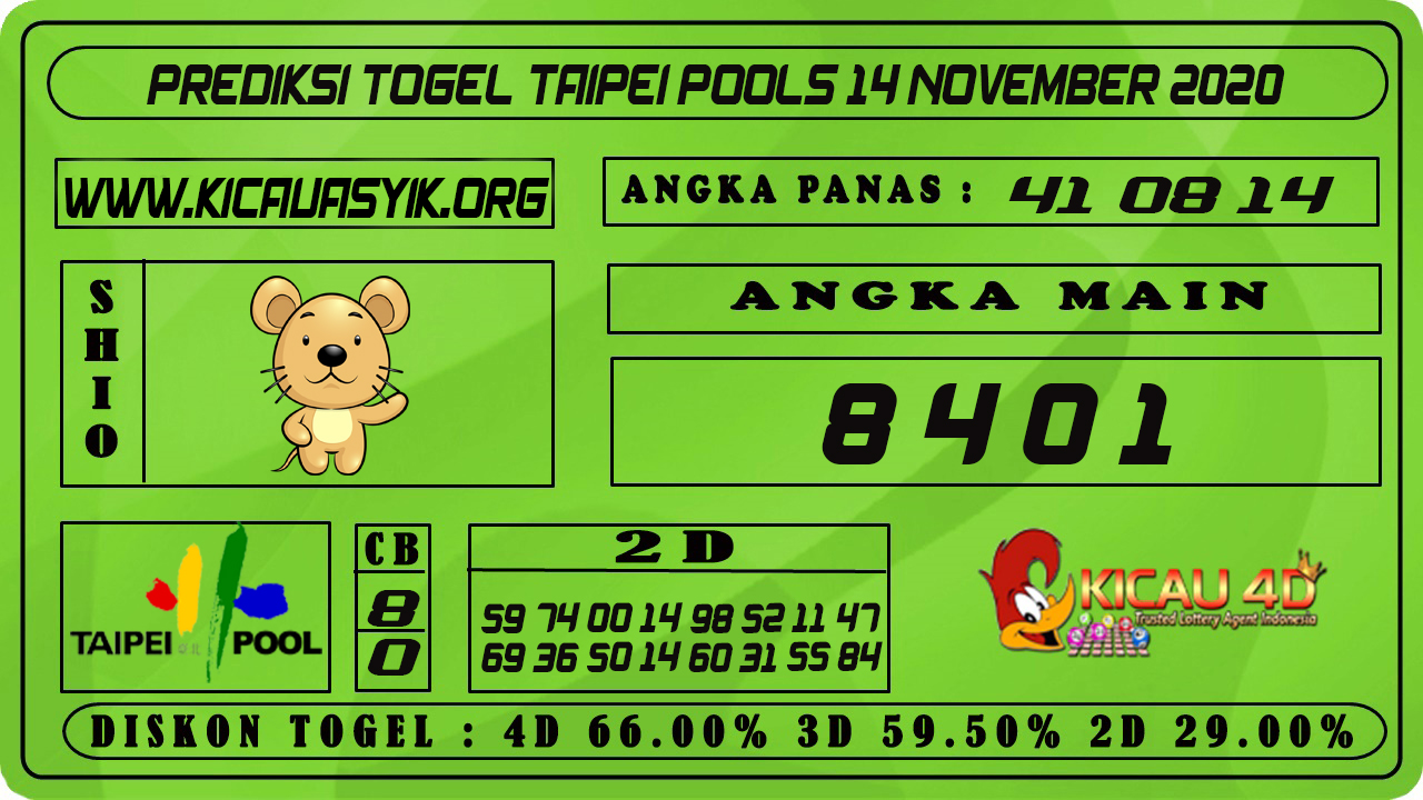 PREDIKSI TOGEL TAIPEI POOLS 14 NOVEMBER 2020