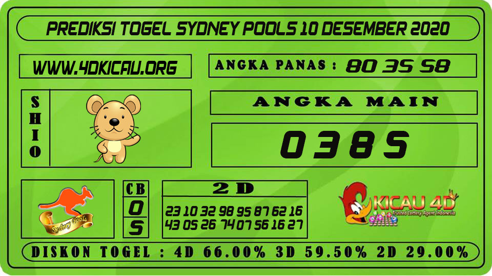 PREDIKSI TOGEL SYDNEY POOLS 10 DESEMBER 2020