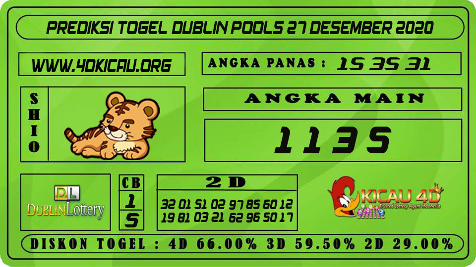 PREDIKSI TOGEL DUBLIN POOLS 27 DESEMBER 2020