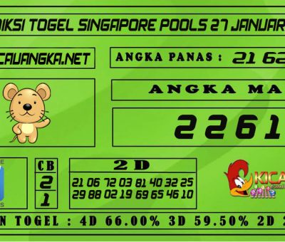 PREDIKSI TOGEL SINGAPORE POOLS 27 JANUARI 2021