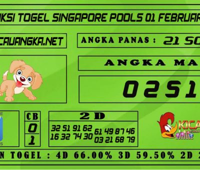 PREDIKSI TOGEL SINGAPORE POOLS 01 FEBRUARI 2021