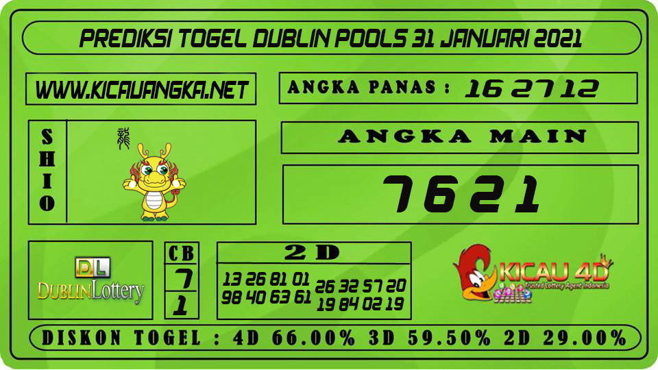 PREDIKSI TOGEL DUBLIN POOLS 31 JANUARI 2021