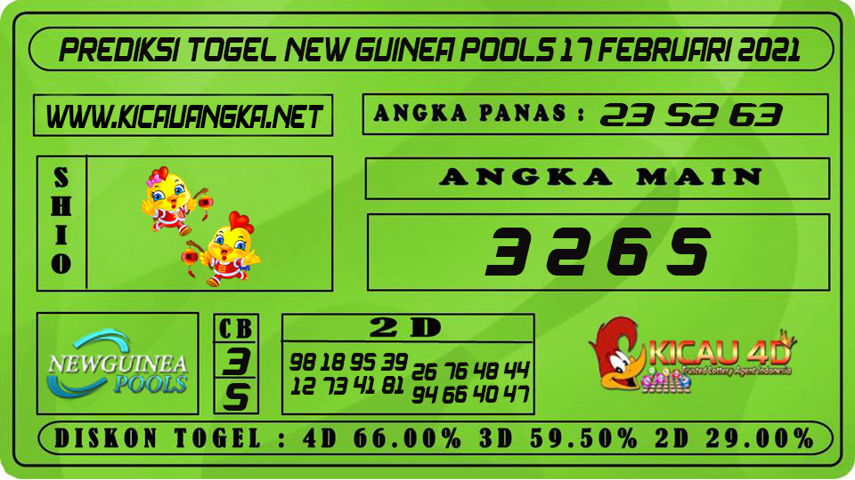 PREDIKSI TOGEL NEW GUINEA POOLS 17 FEBRUARI 2021