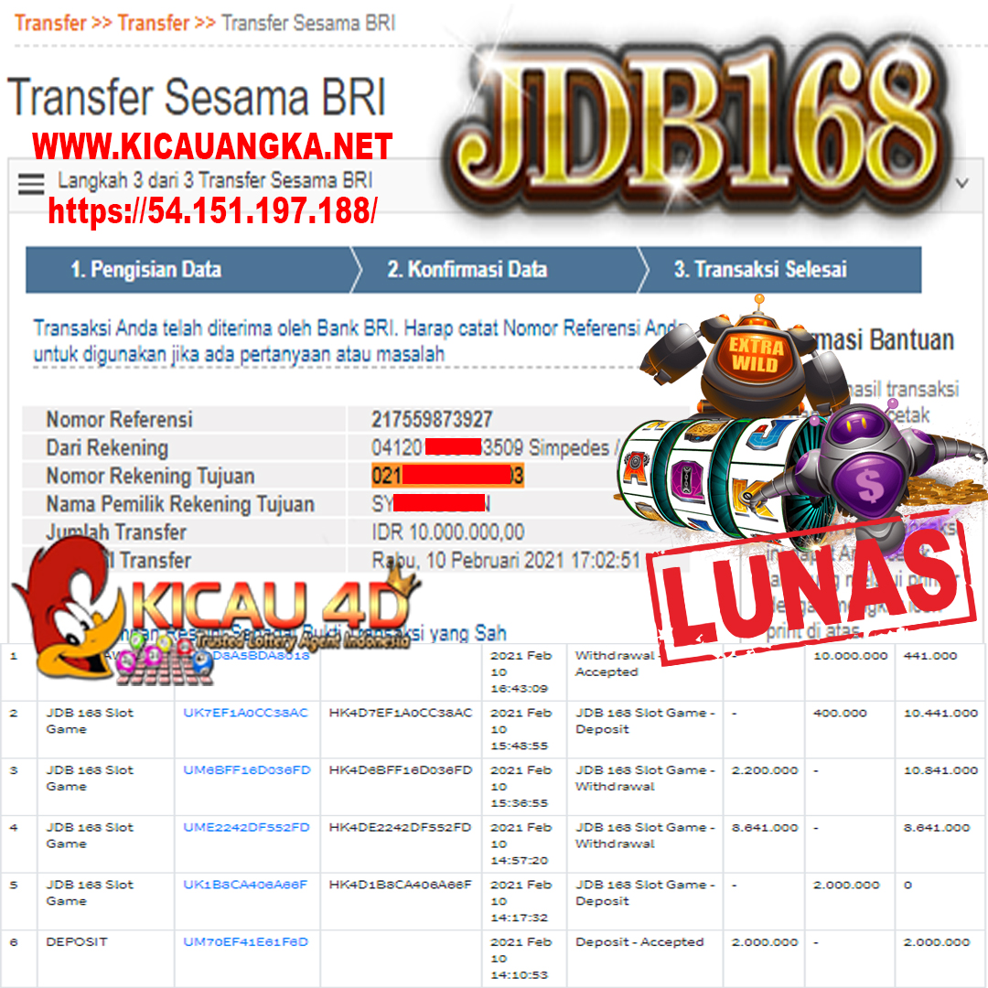 BUKTI KEMENANGAN 10 JUTA SLOT GAME KICAU4D