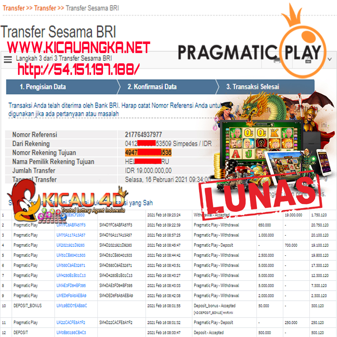 BUKTI JACKPOT KEMENANGAN MEMBER 19 JUTA KICAU4D