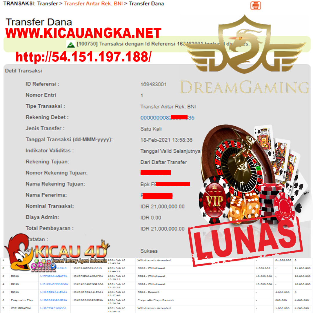 BUKTI JACKPOT KEMENANGAN MEMBER 21 JUTA KICAU4D