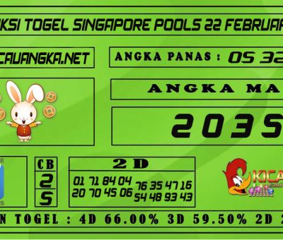 PREDIKSI TOGEL SINGAPORE POOLS 22 FEBRUARI 2021