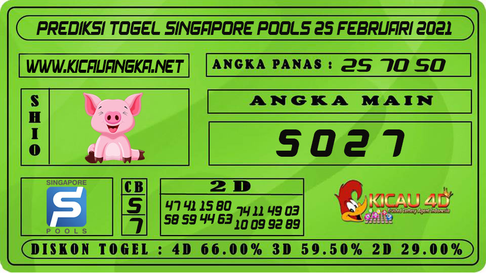 PREDIKSI TOGEL SINGAPORE POOLS 25 FEBRUARI 2021