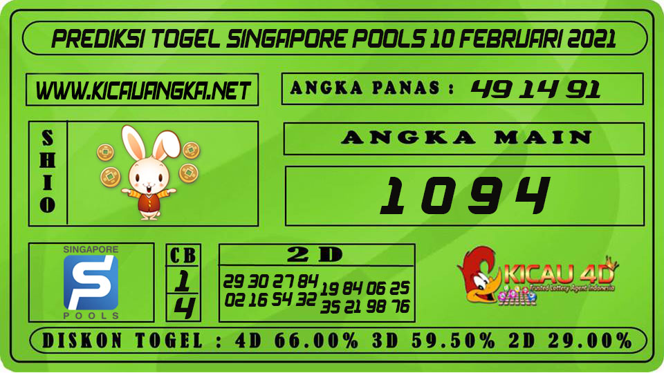 PREDIKSI TOGEL SINGAPORE POOLS 10 FEBRUARI 2021