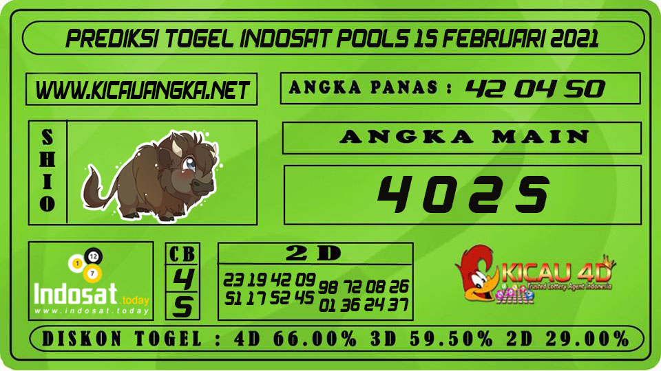 PREDIKSI TOGEL INDOSAT POOLS 15 FEBRUARI 2021