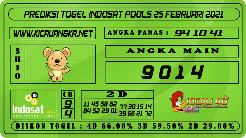 PREDIKSI TOGEL INDOSAT POOLS 25 FEBRUARI 2021