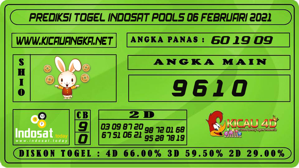 PREDIKSI TOGEL INDOSAT POOLS 06 FEBRUARI 2021