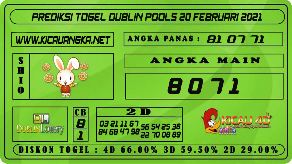 PREDIKSI TOGEL DUBLIN POOLS 20 FEBRUARI 2021