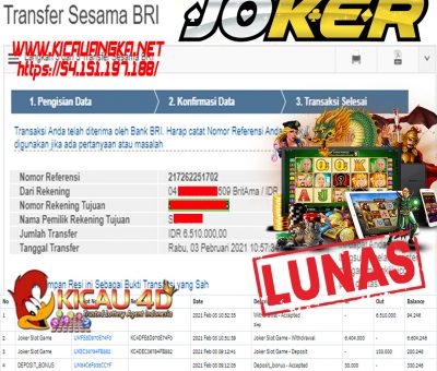 BUKTI KEMENANGAN 6 JUTA SLOTGAME KICAU4D