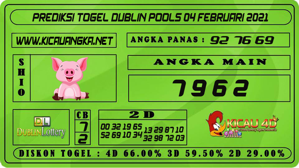 PREDIKSI TOGEL DUBLIN POOLS 04 FEBRUARI 2021