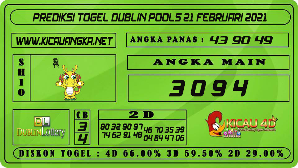 PREDIKSI TOGEL DUBLIN POOLS 21 FEBRUARI 2021