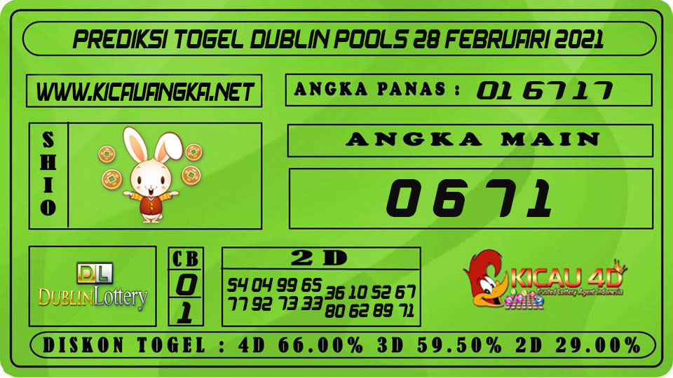 PREDIKSI TOGEL DUBLIN POOLS 28 FEBRUARI 2021