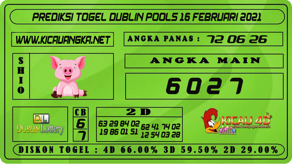 PREDIKSI TOGEL DUBLIN POOLS 16 FEBRUARI 2021