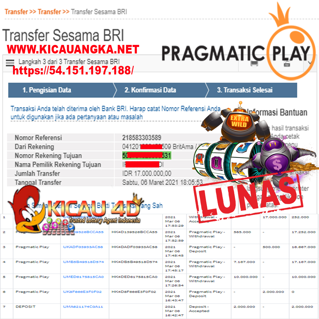 BUKTI JACKPOT KEMENANGAN MEMBER 17 JUTA KICAU4D