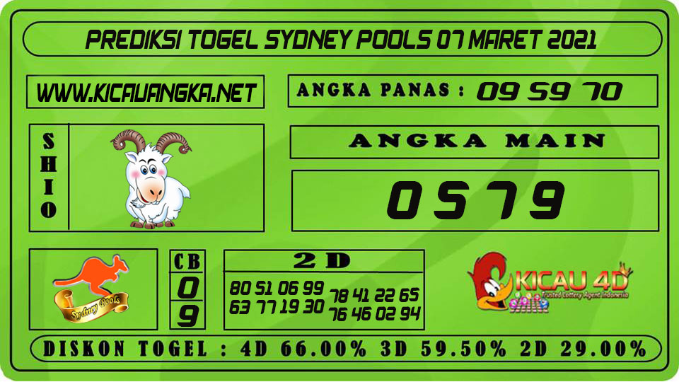 PREDIKSI TOGEL SYDNEY POOLS 07 MARET 2021