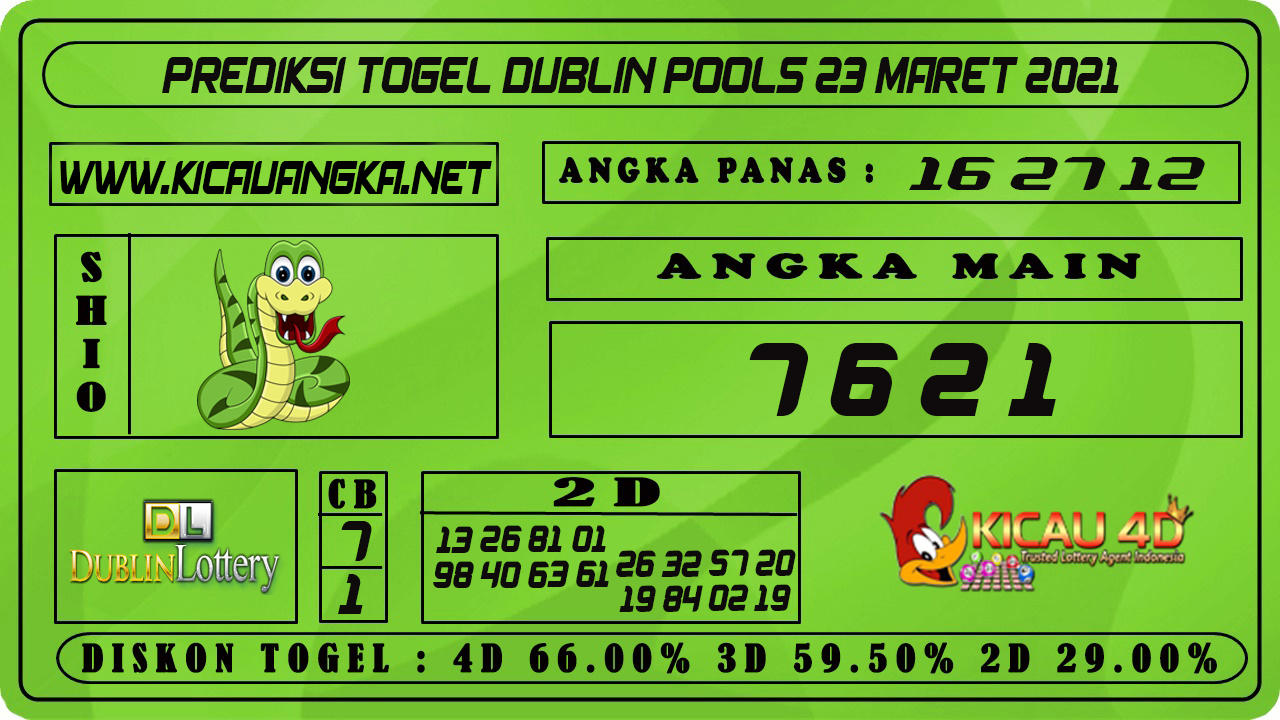 PREDIKSI TOGEL DUBLIN POOLS 23 MARET 2021