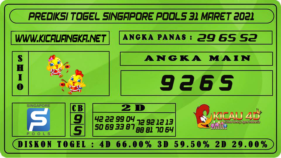 PREDIKSI TOGEL SINGAPORE POOLS 31 MARET 2021