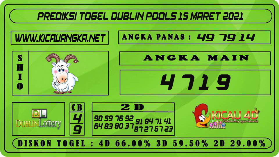 PREDIKSI TOGEL DUBLIN POOLS 15 MARET 2021