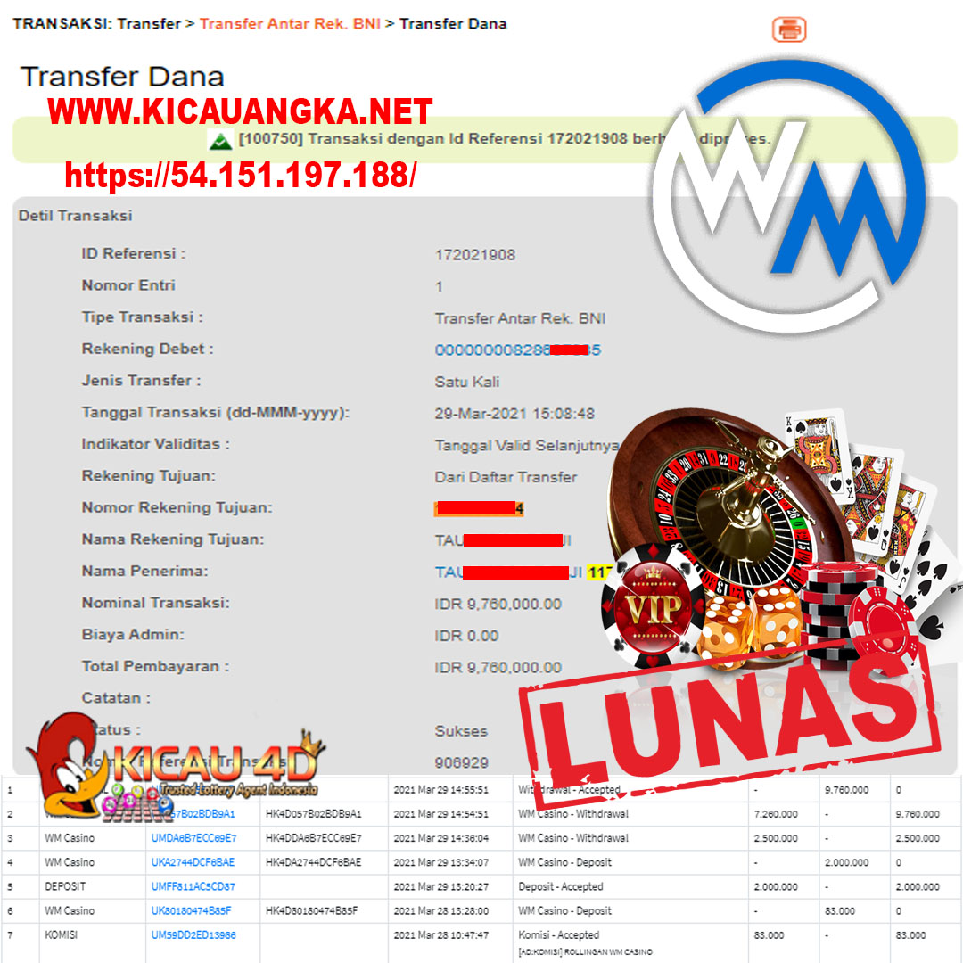 BUKTI JACKPOT KEMENANGAN MEMBER Rp 9.760.000 KICAU4D