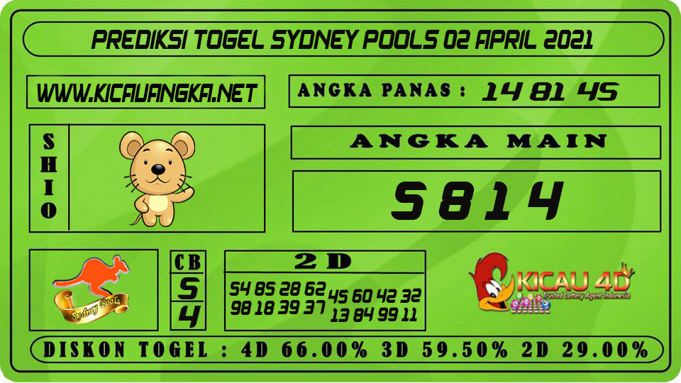 PREDIKSI TOGEL SYDNEY POOLS 02 APRIL 2021