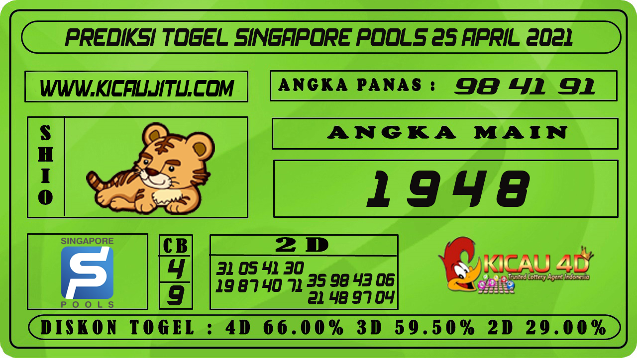 PREDIKSI TOGEL SINGAPORE POOLS 25 APRIL 2021