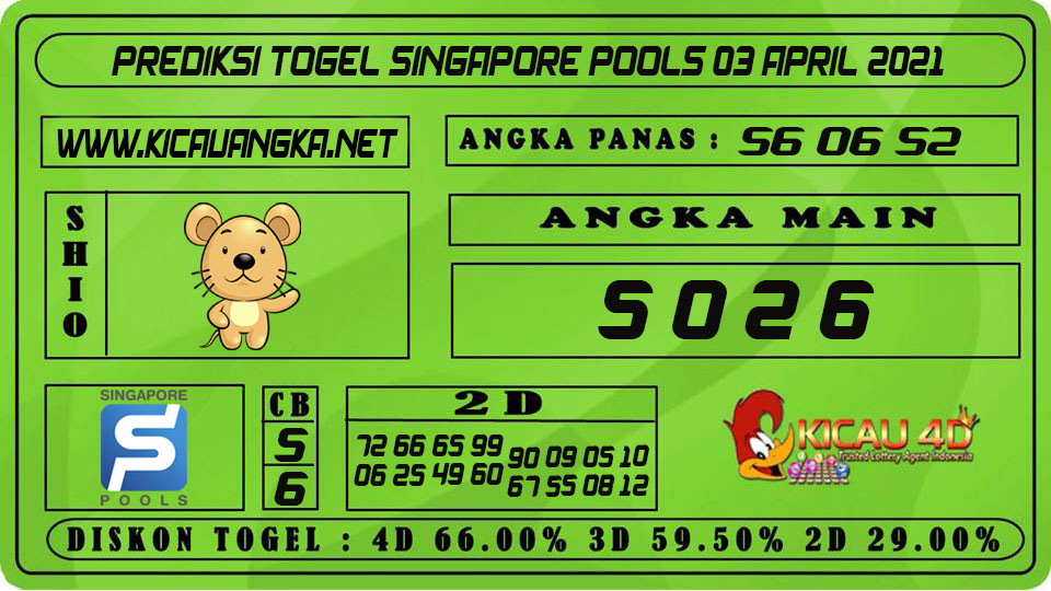 PREDIKSI TOGEL SINGAPORE POOLS 03 APRIL 2021