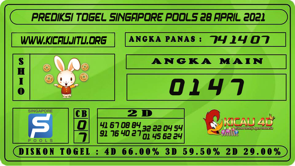 PREDIKSI TOGEL SINGAPORE POOLS 28 APRIL 2021