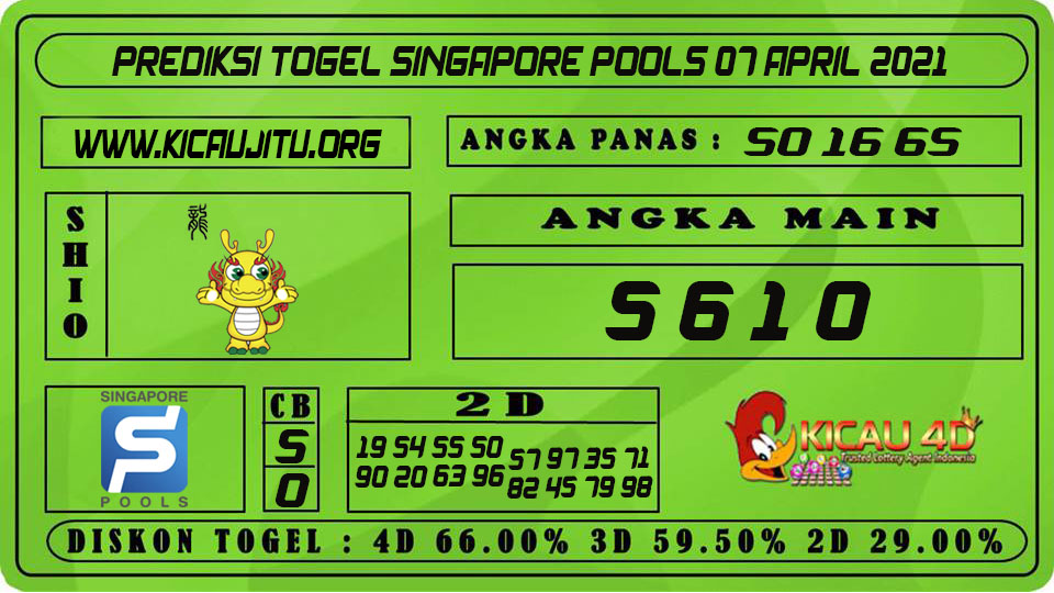 PREDIKSI TOGEL SINGAPORE POOLS 07 APRIL 2021