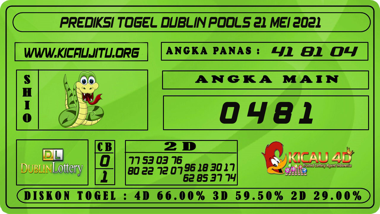 PREDIKSI TOGEL DUBLIN POOLS 21 MEI 2021