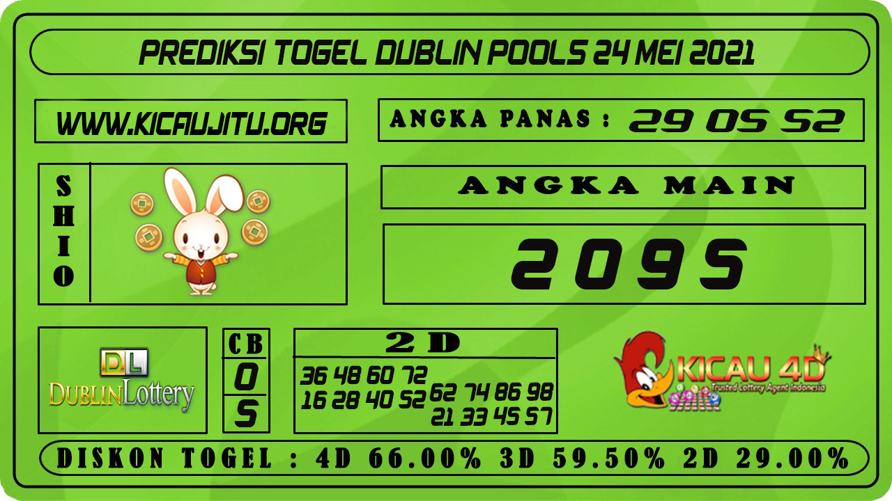 PREDIKSI TOGEL DUBLIN POOLS 24 MEI 2021